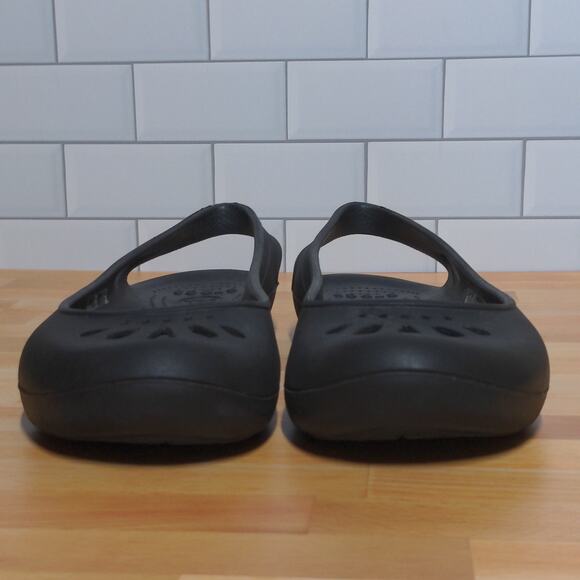 Crocs Black Thea Flats Slingbacks 11701 Croslite Comfort Casual Work - Size 10 - Picture 5 of 15